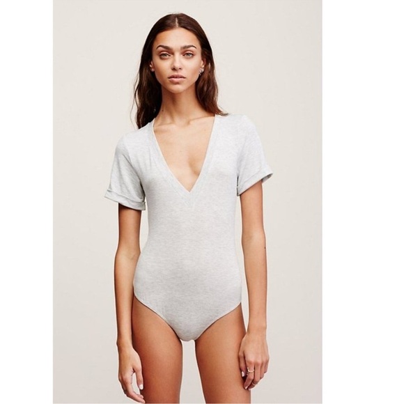- Free People Light Grey "Oh My Bodysuit - Picture 5 of 11